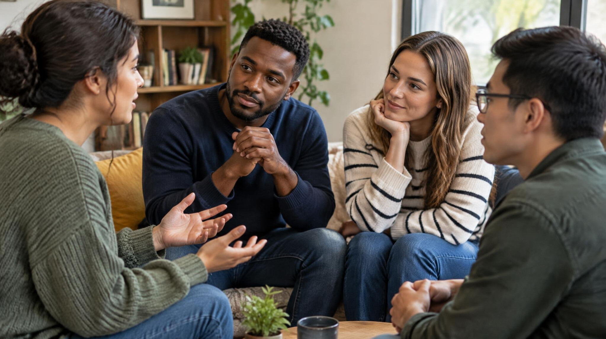 friends having honest conversation